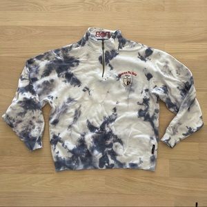 Gamma Phi Beta Crewneck Quarter Zip Tie Dye